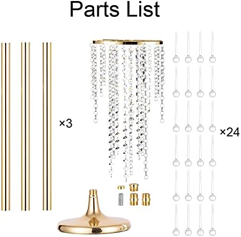 Tall Wedding Vases for Centerpieces: Gold, 39.4in, 10 Pcs in Gold, alternate view 5
