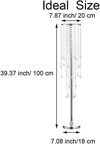 Tall Wedding Vases for Centerpieces: Silver, 39.4in, 2 Packs in Silver, alternate view 3
