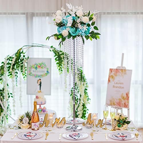 Tall Wedding Vases for Centerpieces: Silver, 39.4in, 2 Packs in Silver, alternate view 5