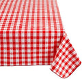 TBCO-90R Checkered Table Cloth, 52-Inch x 90-Inch, Red in 90" x 52" (Rectangle) in Red