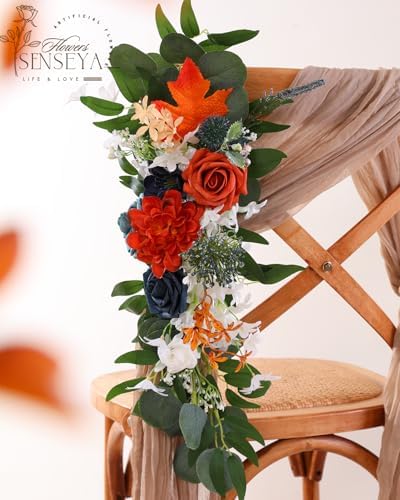 Teal Orange Artificial Flowers Combo for Wedding & Home Decor in Teal Royal Blue&orange, alternate view 4
