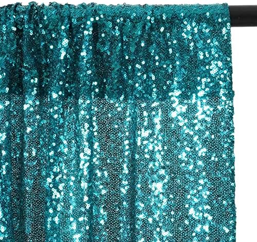 Teal Sequin Backdrop,8FT x 10FT Sequin Photography Backdrop Curtain for Party Decoration in 8 x 10ft in Teal, alternate view