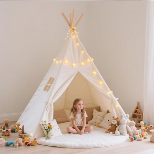 Teepee Tent for Kids, with String Lights,6 Pack, alternate view 2