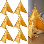 Teepee Tent for Kids, with String Lights,6 PackYellow