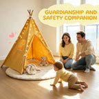 Teepee Tent for Kids, with String Lights,6 PackYellow, alternate view 7