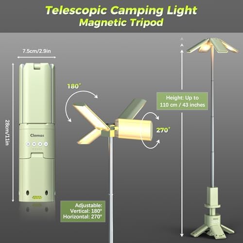 Telescopic Camping Lights Rechargeable 14000 mAh Led Multifunction Magnetic Lanterns Job Site Lighting Cordless, alternate