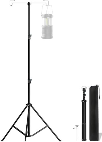 Telescopic Height Adjustable Camping Lantern Tripod Stand