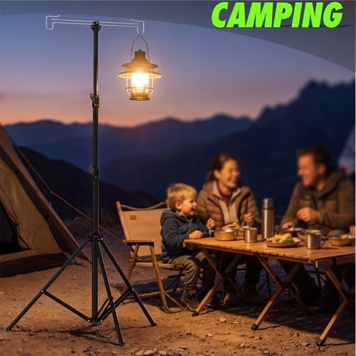 Telescopic Height Adjustable Camping Lantern Tripod Stand, alternate view 3