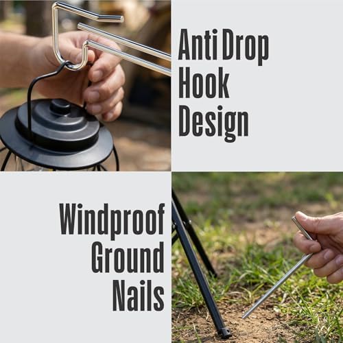 Telescopic Height Adjustable Camping Lantern Tripod Stand, alternate view 5