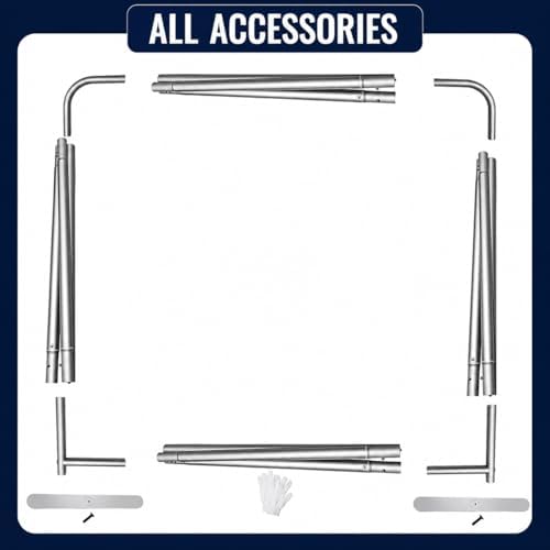 Tension Fabric Backdrop Stand Portable Aluminum Trade Show Banner Frame with Carrying Bag (Stand Only,8x8 FT) in, alternate