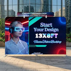 Tension Fabric Backdrop with Header, 13x8 FT Trade Show Display Stand, Fabric Banner Stand for Trade Shows, alternate view 7