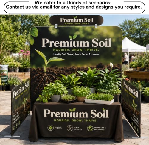 Tension Fabric Trade Show Booth Backdrop with Side Panels, Aluminum Frame Fabric, Portable Exhibition Display, alternate view