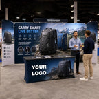 Tension Fabric Trade Show Booth Backdrop with Side Panels, Aluminum Frame Fabric, Portable Exhibition Display, alternate view