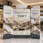 Tension Fabric Trade Show Booth Backdrop with Side Panels, Aluminum Frame Fabric, Portable Exhibition Display, alternate view