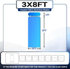 Tension Fabric Trade Show Booth Backdrop with Side Panels, Aluminum Frame Fabric, Portable Exhibition Display, alternate view