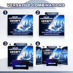 Tension Fabric Trade Show Booth Backdrop with Side Panels, Aluminum Frame Fabric, Portable Exhibition Display, alternate view