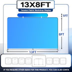 Tension Fabric Trade Show Booth Backdrop with Side Panels, Aluminum Frame Fabric, Portable Exhibition Display, alternate view