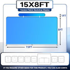 Tension Fabric Trade Show Booth Backdrop with Side Panels, Aluminum Frame Fabric, Portable Exhibition Display, alternate view