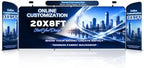Tension Fabric Trade Show Booth Backdrop with Side Panels, Aluminum Frame Fabric, Portable Exhibition Display
