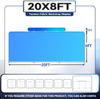 Tension Fabric Trade Show Booth Backdrop with Side Panels, Aluminum Frame Fabric, Portable Exhibition Display, alternate view