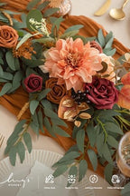 Terracotta Artificial Flower Garland Fall Wedding Arch 6 FT in Or-terracotta & Orange, alternate view 3