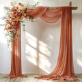 Terracotta Wedding Arch Draping Fabric 1 Panel 30'' x 20FT Terracotta Drapes Sheer Fabric Backdrop Arch Draping