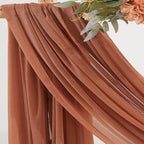 Terracotta Wedding Arch Draping Fabric 1 Panel 30'' x 20FT Terracotta Drapes Sheer Fabric Backdrop Arch Draping, alternate