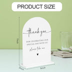 Thank You Acrylic Sign, Wedding Engagement Bridal Shower Decor for Ceremony Modern Calligraphy Arch Acrylic, alternate view 2