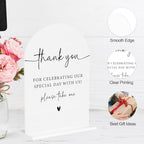 Thank You Acrylic Sign, Wedding Engagement Bridal Shower Decor for Ceremony Modern Calligraphy Arch Acrylic, alternate view 3