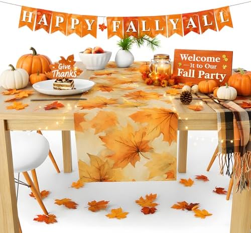 Thanksgiving Decorations - Fall Leaves Table Runner, alternate view 4