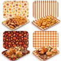 Thanksgiving Fall Serving Trays, Serving Platters, 4Pack 13x10Inch in Large in 4Pcs Fall
