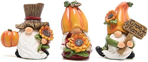 Thanksgiving Gnomes Decorations, Fall Pumpkin Elf Decor for Home 3pcs
