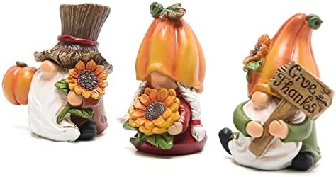 Thanksgiving Gnomes Decorations, Fall Pumpkin Elf Decor for Home 3pcs, alternate view 4