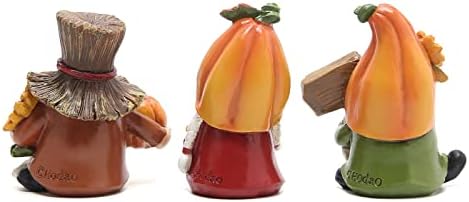 Thanksgiving Gnomes Decorations, Fall Pumpkin Elf Decor for Home 3pcs, alternate view 5