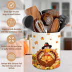 Thanksgiving Kitchen Decor, Thanksgiving Ceramic Utensil Holder, alternate view 5