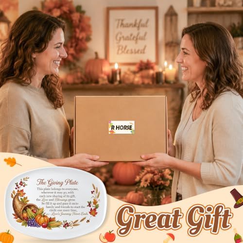 Thanksgiving Melamine Platter Gift in 13.9x10x0.4in in White, alternate view 2