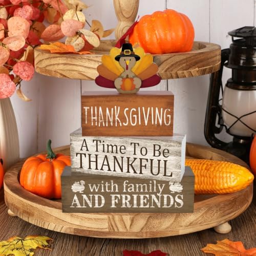 Thanksgiving Table Decorations for Home Wooden Signs, Turkey Centerpieces in Turkey.Pumpkin, alternate view 2