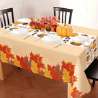 Thanksgiving Tablecloth, 3 Pack Disposable Plastic Tablecloth 54" x 108" Thanksgiving Decorations, Autumn Maple, alternate