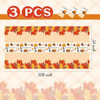 Thanksgiving Tablecloth, 3 Pack Disposable Plastic Tablecloth 54" x 108" Thanksgiving Decorations, Autumn Maple, alternate