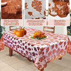 Thanksgiving Tablecloth 60 × 104 Inch for 8-10 Seats Maples Leaves Lace in 60 × 104 Inch, alternate view 4