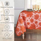 Thanksgiving Tablecloth 60 × 104 Inch for 8-10 Seats Maples Leaves Lace in 60 × 104 Inch, alternate view 6