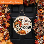 Thanksgiving Turkey Decorations Door Sign for Home, I Identify as a Cow, alternate view 3