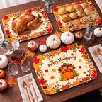 Thanksgiving Turkey Serving Platters, Serving Trays, 3 Pack, 13x10 in Large in 3Pcs Thanksgiving Turkey, alternate view 2