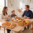 Thanksgiving Turkey Serving Platters, Serving Trays, 3 Pack, 13x10 in Large in 3Pcs Thanksgiving Turkey, alternate view 6