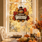 Thanksgiving Welcome Door Sign, Wooden Football Turkey Fall Hanging Decor, alternate view 4
