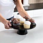 THE Cake Stand, 10 Inch Ceramic Pedestal Dessert Stand, Periwinkle in Periwinkle, alternate view 6