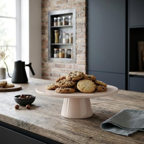 THE Cake Stand - 10 Inch Gloss Ceramic Pedestal Cake Stand, Modern Footed Dessert Stand for Cakes, Cupcakes, alternate view 2