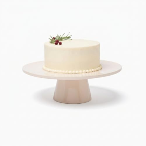 THE Cake Stand - 10 Inch Gloss Ceramic Pedestal Cake Stand, Modern Footed Dessert Stand for Cakes, Cupcakes, alternate view 3