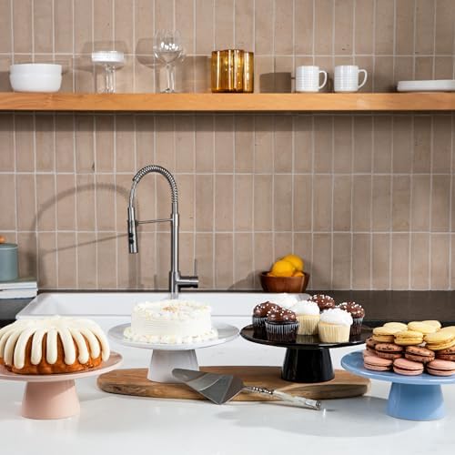 THE Cake Stand - 10 Inch Gloss Ceramic Pedestal Cake Stand, Modern Footed Dessert Stand for Cakes, Cupcakes, alternate view 5