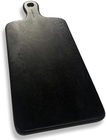 The Fine Living Co. Black Long Charcuterie Boards, Paddle Board, 16x8x0.6" in 16x8 inches in 16x8"-Black